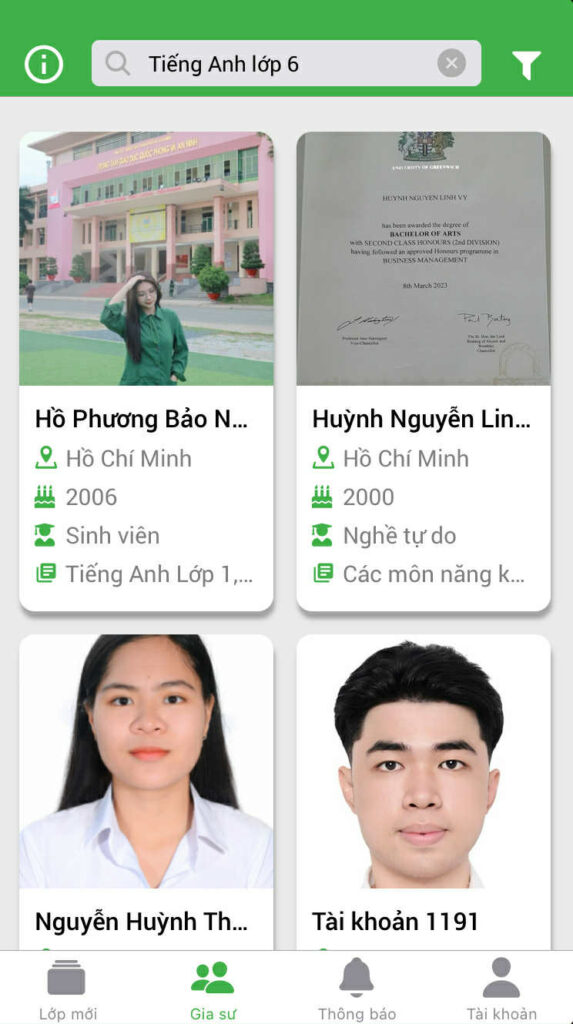 Tiếng Anh lớp 6