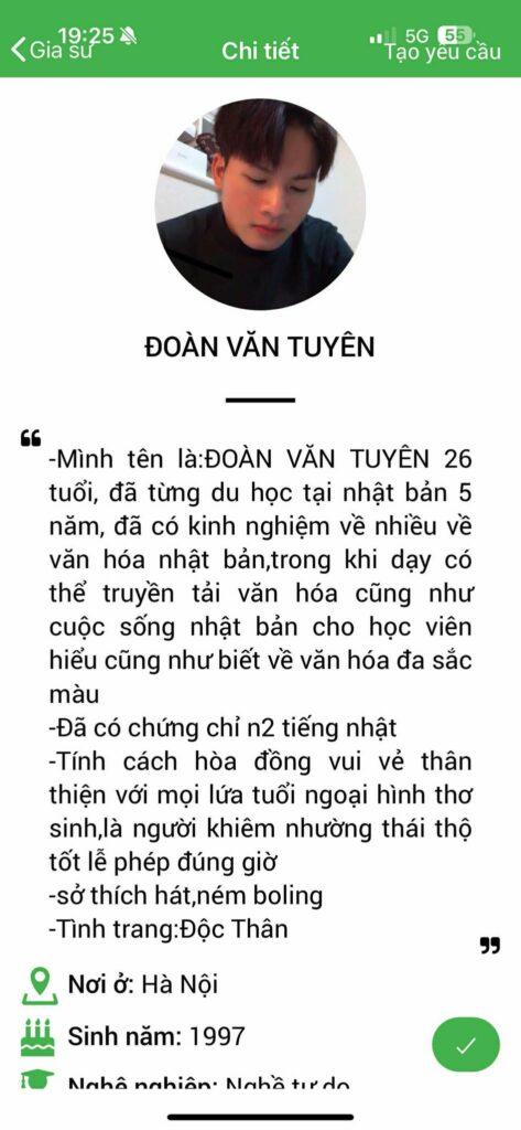 Gia sư tiếng Nhật 24