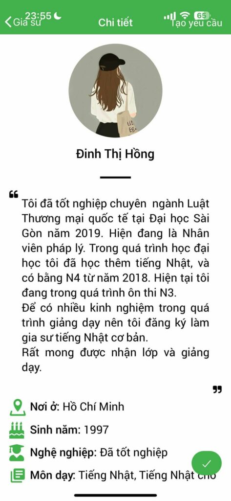 Gia sư tiếng Nhật 70